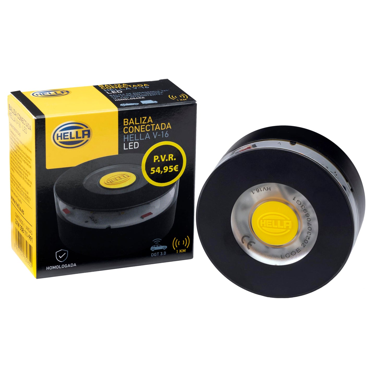 Baliza V16 conectada Hella | Homologada DGT 3.0